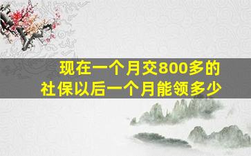 现在一个月交800多的社保以后一个月能领多少