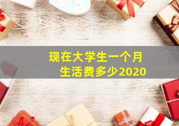 现在大学生一个月生活费多少2020