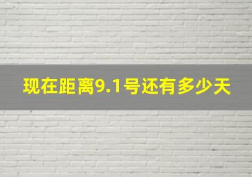 现在距离9.1号还有多少天