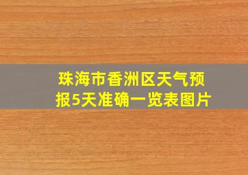 珠海市香洲区天气预报5天准确一览表图片