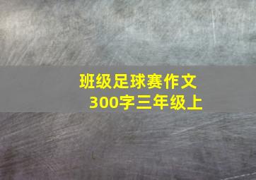 班级足球赛作文300字三年级上