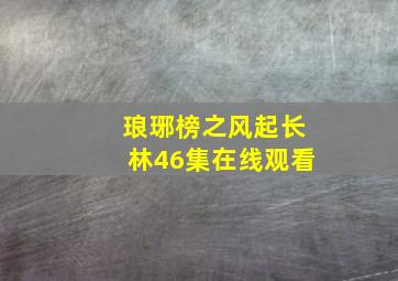 琅琊榜之风起长林46集在线观看