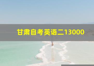 甘肃自考英语二13000