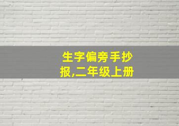 生字偏旁手抄报,二年级上册