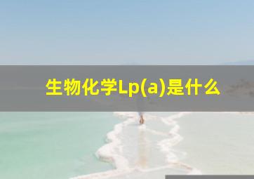 生物化学Lp(a)是什么