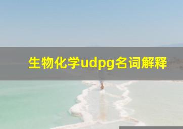 生物化学udpg名词解释