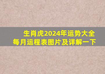 生肖虎2024年运势大全每月运程表图片及详解一下