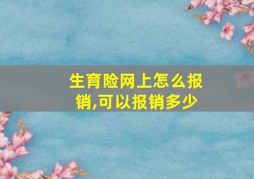 生育险网上怎么报销,可以报销多少