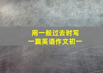 用一般过去时写一篇英语作文初一