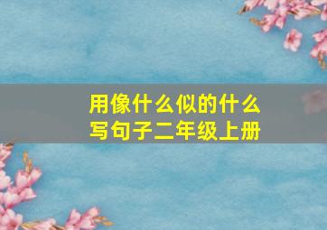 用像什么似的什么写句子二年级上册