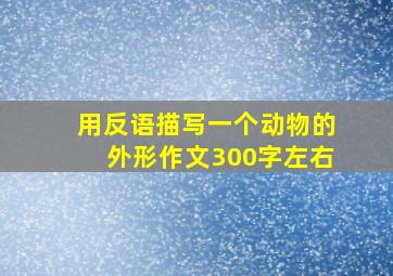 用反语描写一个动物的外形作文300字左右