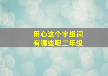 用心这个字组词有哪些呢二年级