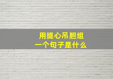 用提心吊胆组一个句子是什么