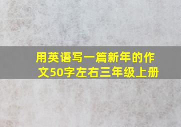 用英语写一篇新年的作文50字左右三年级上册