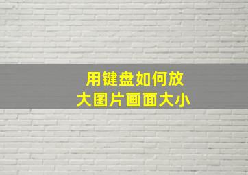 用键盘如何放大图片画面大小