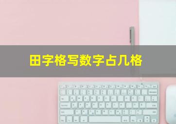 田字格写数字占几格