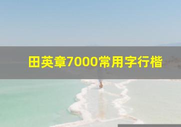 田英章7000常用字行楷