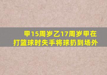 甲15周岁乙17周岁甲在打篮球时失手将球扔到场外