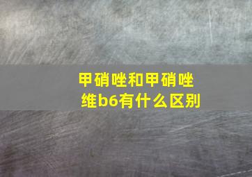 甲硝唑和甲硝唑维b6有什么区别