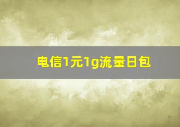 电信1元1g流量日包