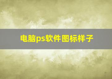 电脑ps软件图标样子