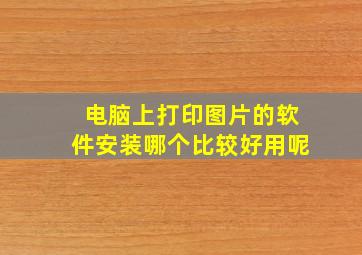 电脑上打印图片的软件安装哪个比较好用呢