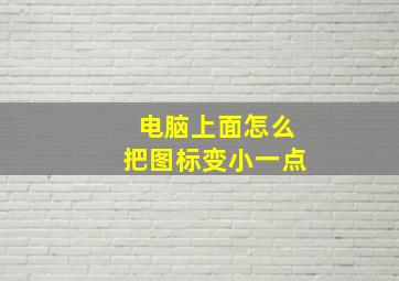 电脑上面怎么把图标变小一点