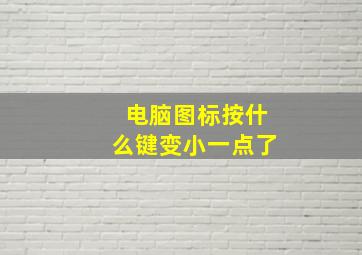 电脑图标按什么键变小一点了