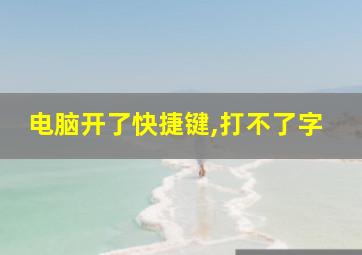 电脑开了快捷键,打不了字