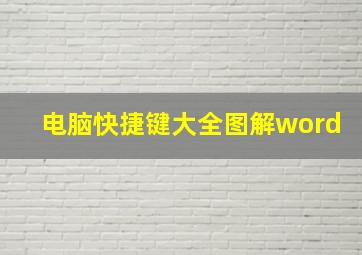 电脑快捷键大全图解word