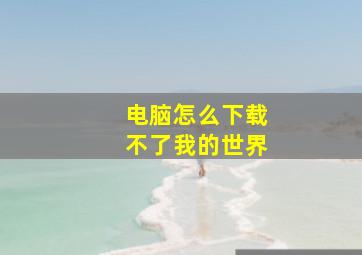 电脑怎么下载不了我的世界