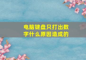 电脑键盘只打出数字什么原因造成的