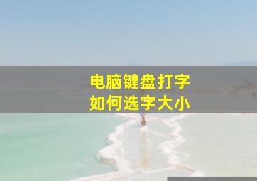 电脑键盘打字如何选字大小