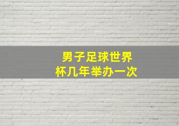 男子足球世界杯几年举办一次