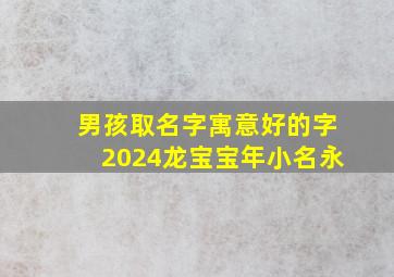 男孩取名字寓意好的字2024龙宝宝年小名永