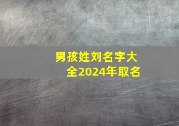 男孩姓刘名字大全2024年取名