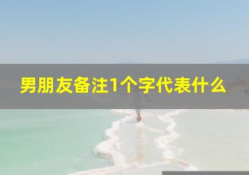 男朋友备注1个字代表什么