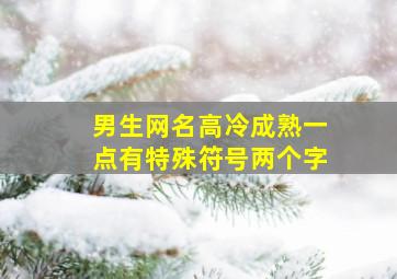 男生网名高冷成熟一点有特殊符号两个字