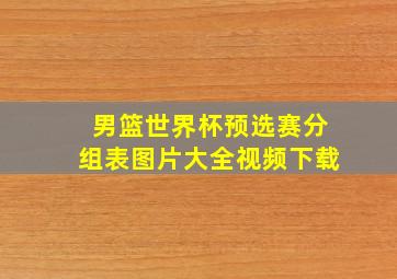 男篮世界杯预选赛分组表图片大全视频下载