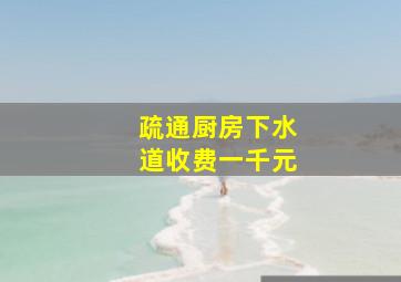 疏通厨房下水道收费一千元