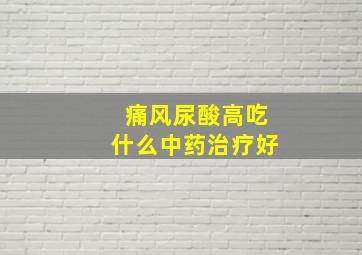 痛风尿酸高吃什么中药治疗好