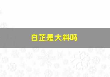 白芷是大料吗