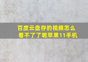 百度云盘存的视频怎么看不了了呢苹果11手机