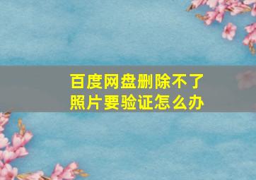 百度网盘删除不了照片要验证怎么办