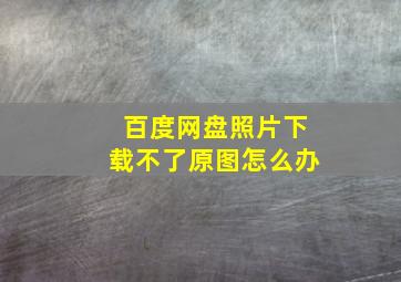 百度网盘照片下载不了原图怎么办