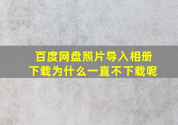 百度网盘照片导入相册下载为什么一直不下载呢