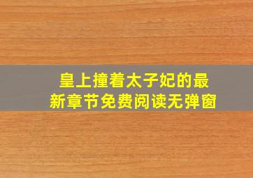 皇上撞着太子妃的最新章节免费阅读无弹窗