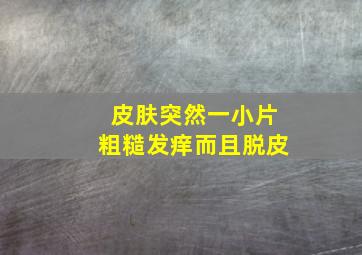 皮肤突然一小片粗糙发痒而且脱皮