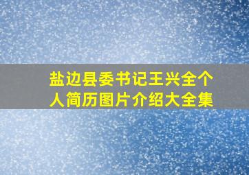 盐边县委书记王兴全个人简历图片介绍大全集