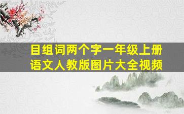 目组词两个字一年级上册语文人教版图片大全视频